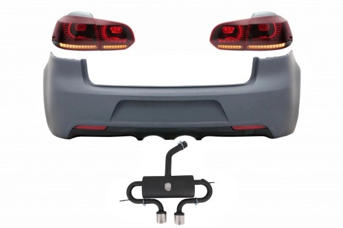 ZDERZAK TYLNY LAMPY LED WYDECH VW GOLF 6 VI (2008-2013) R20 DESIGN