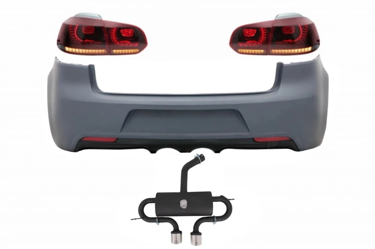 ZDERZAK TYLNY LAMPY LED WYDECH VW GOLF 6 VI (2008-2013) R20 DESIGN