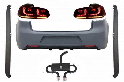 ZDERZAK TYLNY LAMPY LED WYDECH VW GOLF VI (2008-2013) R20 DESIGN