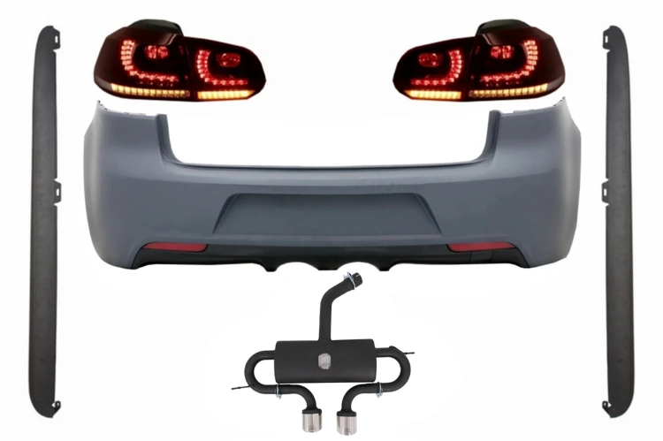 ZDERZAK TYLNY LAMPY LED WYDECH VW GOLF VI (2008-2013) R20 DESIGN