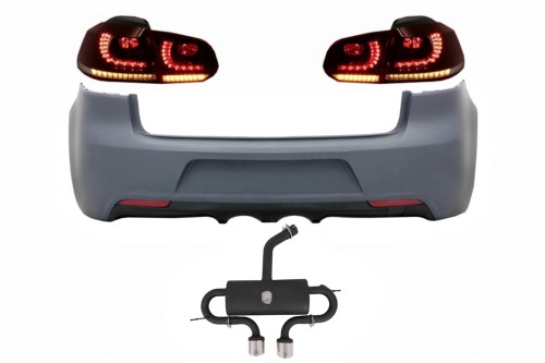 ZDERZAK TYLNY LAMPY LED WYDECH VW GOLF VI (2008-2013) R20 DESIGN