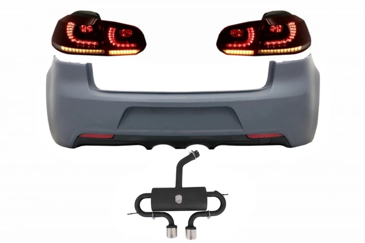 ZDERZAK TYLNY LAMPY LED WYDECH VW GOLF VI (2008-2013) R20 DESIGN