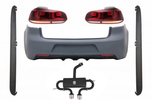 TYLNY ZDERZAK Z UKŁADEM WYDECHOWYM VW GOLF VI (08-13) R20 DESIGN