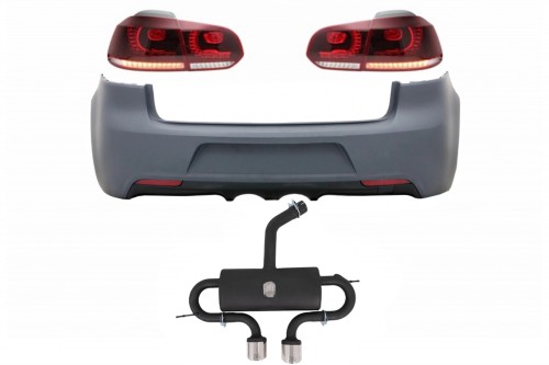 TYLNY ZDERZAK LAMPY WYDECH VW GOLF VI (08-13) R20 DESIGN