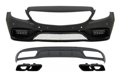 ZDERZAK PRZEDNI DYFUZOR KOŃCÓWKI MERCEDES C KLASA W205 S205 14-18 C63 AMG