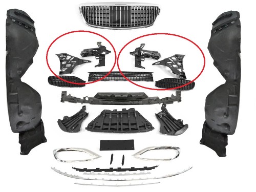WZMOCNIENIE ZDERZAKA ŚLIZGI ZDERZAKA MAYBACH MERCEDES S KLASA W222 LIFT 17+
