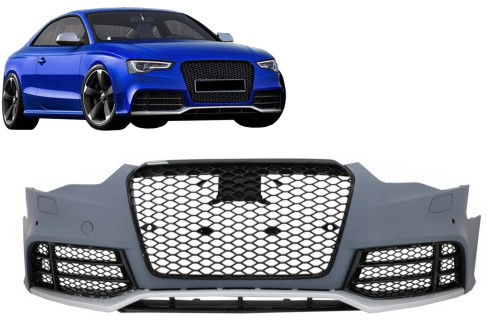 ZDERZAK PRZEDNI GRILL PLASTER MIODU AUDI A5 8T LIFT 12-16 RS5 LOOK