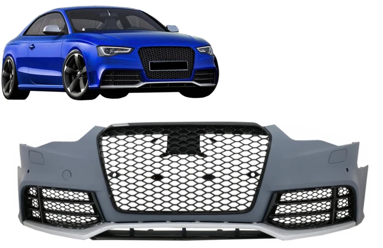 ZDERZAK PRZEDNI GRILL PLASTER MIODU AUDI A5 8T LIFT 12-16 RS5 LOOK