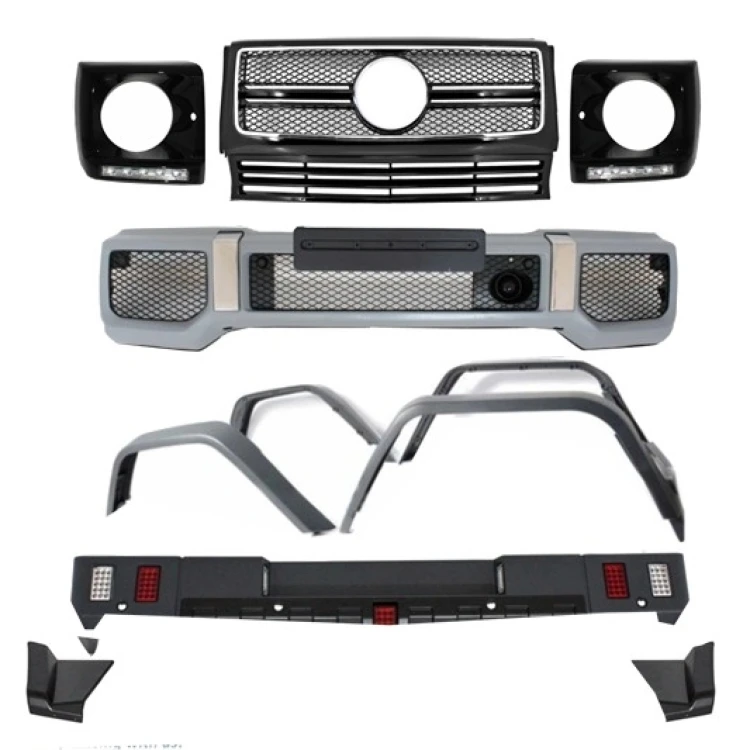 BODYKIT ZDERZAK PRZEDNI TYLNY GRILL MERCEDES G KLASA W463 1990-12 G63 LOOK