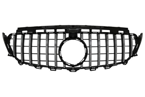 GRILL ATRAPA PANAMERICANA MERCEDES KLASY E W213 S213 16-19 BLACK CHROME