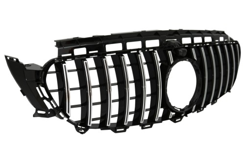 GRILL ATRAPA PANAMERICANA MERCEDES KLASY E W213 S213 16-19 BLACK CHROME
