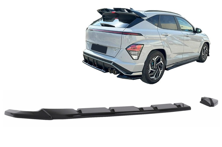 Dokładka Tylnego Zderzaka Splitter Hyundai KONA N-Line Mk2 (23-27) Czarny
