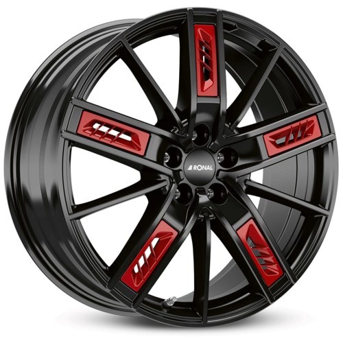 Felga aluminiowa Ronal R67 black red left 8.0" x 18" 5x114.3 ET 40