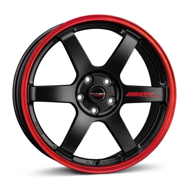 Felga aluminiowa Borbet DB8GT2 black matt rim red 8.5" x 18" 5x114.3 ET 40